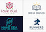 design a modern and minimalist logo with multiple concepts